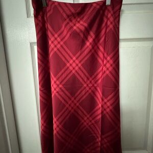 J. Crew Red Plaid Pencil Skirt